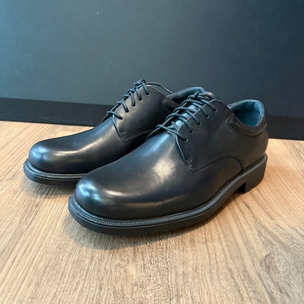 Rockport Essential Details Waterproof Plain Toe Oxford Black Leather Mens 11